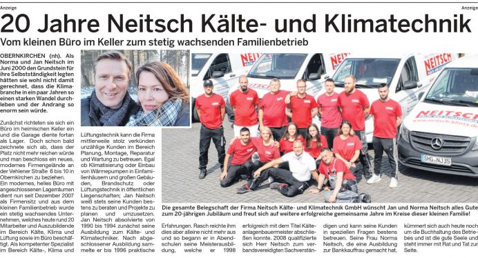 20 Jähriges Firmenjubiläum